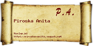 Piroska Anita névjegykártya